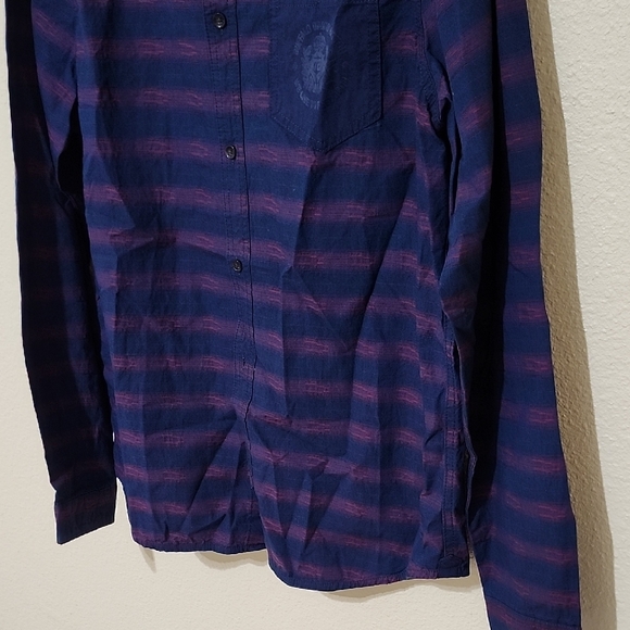Buffalo David Bitton Blue and Purple Casual Button Down Shirt - Picture 8 of 11